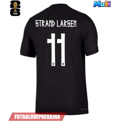 Lacne Muži Futbalové dres Nórsko Jorgen Strand Larsen #11 MS 2026 Krátky Rukáv - Preč